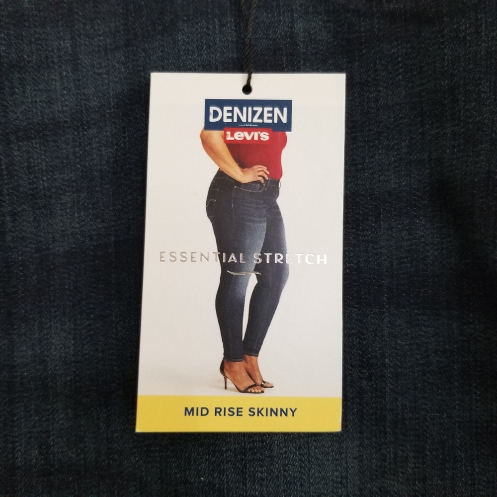 NWT Denizen Levi's Dark Wash Mid Rise Skinny Jeans Size 26 - Picture 8 of 9